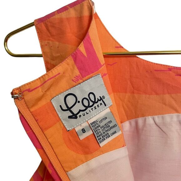 Lilly Pulitzer Vintage Sunset Sweetness Shift Dress Size 8 - Picture 7 of 8